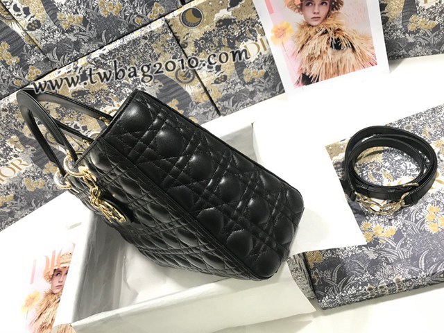 Dior专柜新款迪奥顶级原单Lady七格羊皮翻盖手提女包 djfk1118